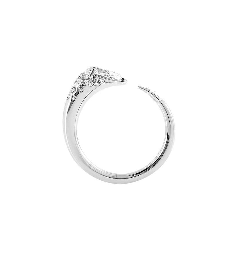 Sornette ring 0,75CT diamond, with dots 0,2CT diamonds and white gold