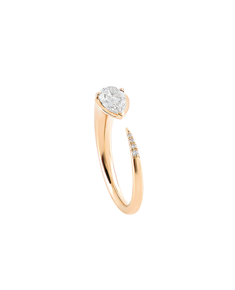 Sornette ring, 0,75CT diamond, and yellow gold
