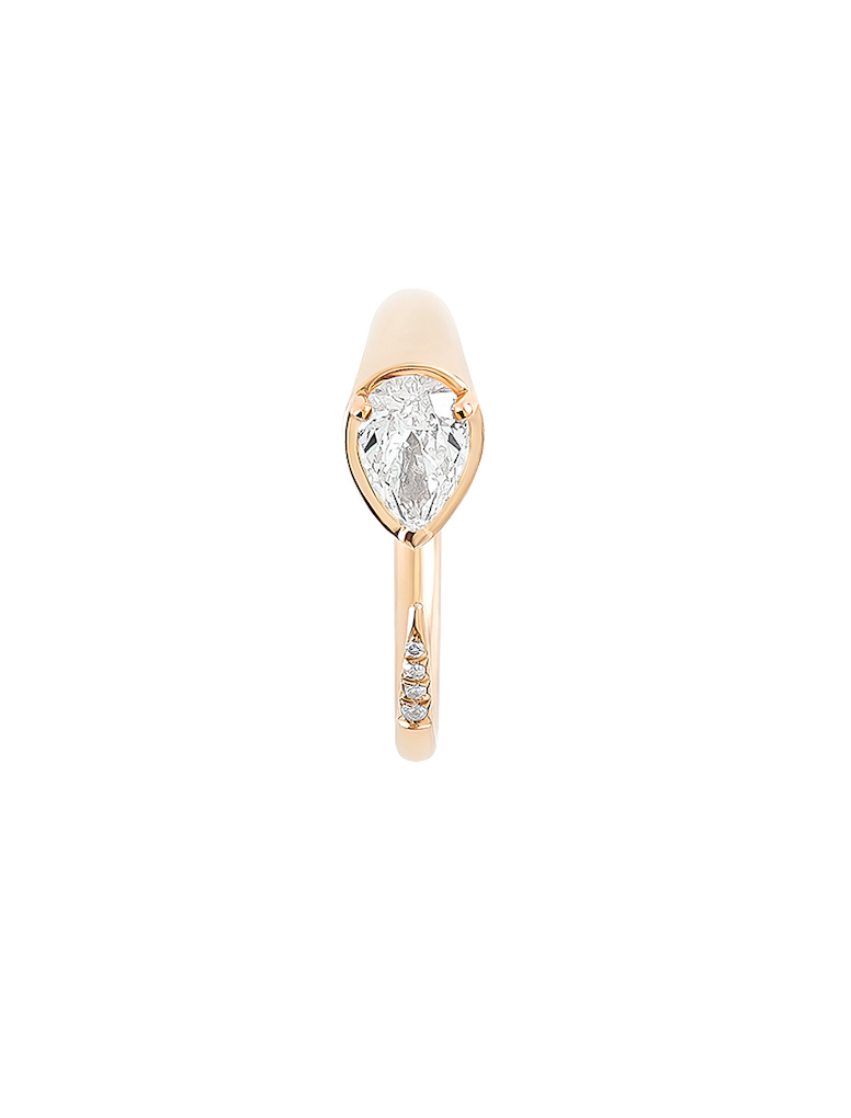 Sornette ring, 0,75CT diamond, and yellow gold