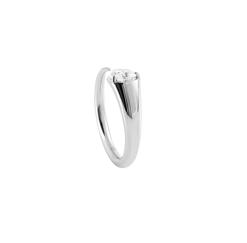 Sornette ring, 0,75CT diamond, and white gold