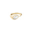 Sornette ring, 2CT diamond, and yellow gold