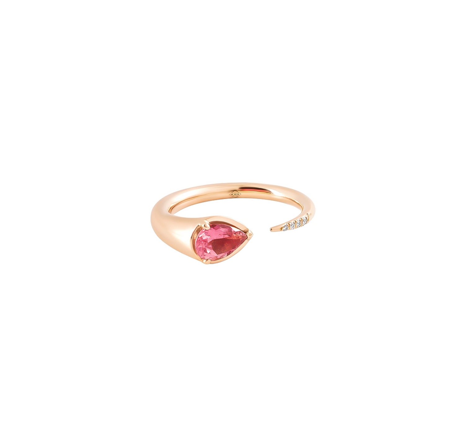 Sornette ring, tourmaline, and yellow gold