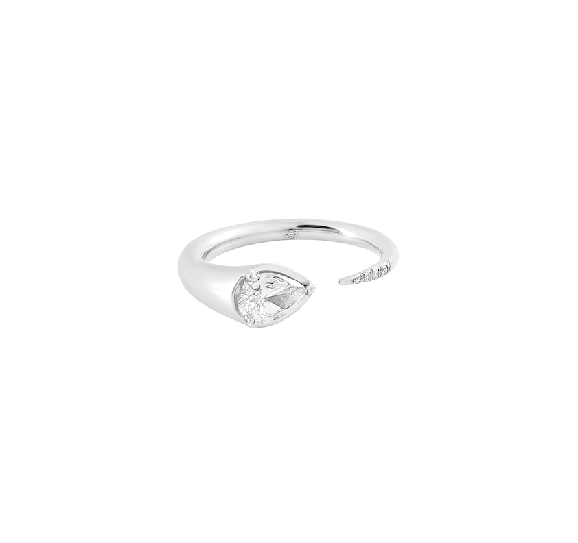 Sornette ring, 0,75CT diamond, and white gold