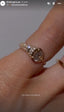 Bague Sornette diamant 1CT et pois 0,3CT, or jaune