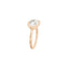 Osmose ring, 3CT diamond, and rose gold