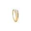 Sornette ring 0,75CT diamond, with dots 0,2CT diamonds and yellow gold