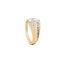Sornette ring 1,5CT diamond, with dots 0,4CT diamonds and yellow gold