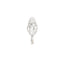 Sornette ring 2CT diamond, with dots 0,6CT diamonds and white gold